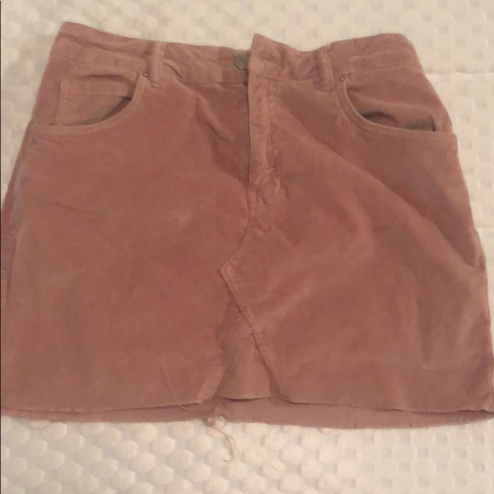 Velvet pink skirt